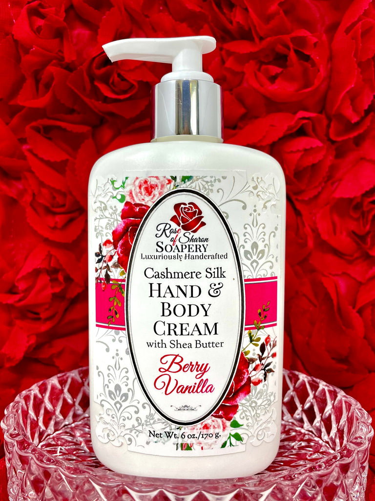 Berry Vanilla Cashmere Silk Hand & Body Cream – Rose Of Sharon Soapery